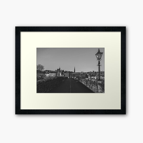 Dumfries, Scotland (Black & White) Framed Art Print
