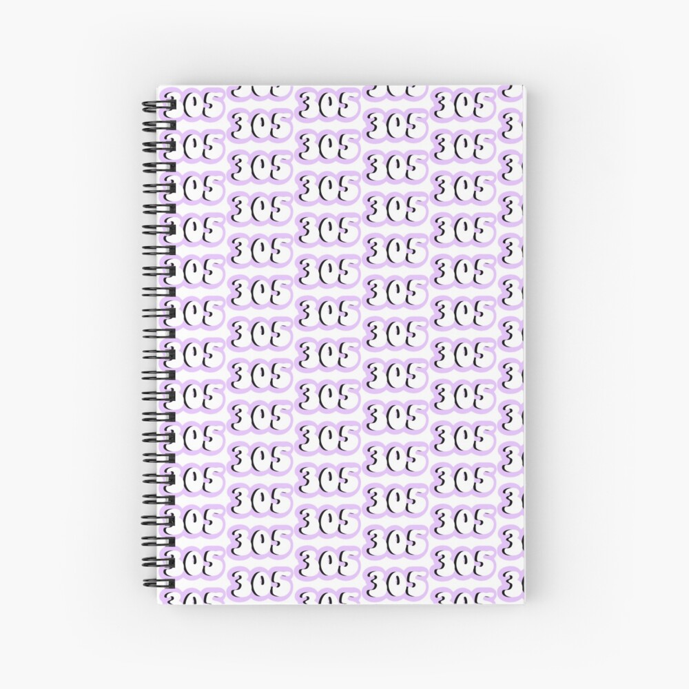 305-area-code-spiral-notebook-for-sale-by-tigresa21-redbubble