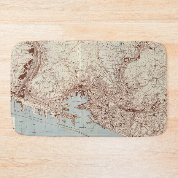 Item preview, Vintage Genoa Italy Map (1943) designed and sold by BravuraMedia.