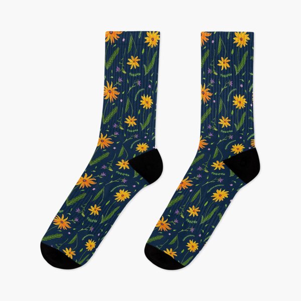 Item preview, Black-Eyed Susan Pattern with an indigo background designed and sold by Sandra Connelly.