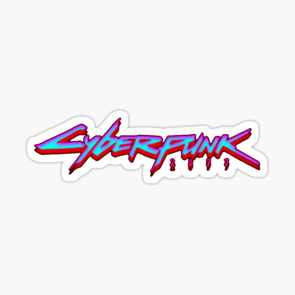 Logo Cyberpunk néon Sticker