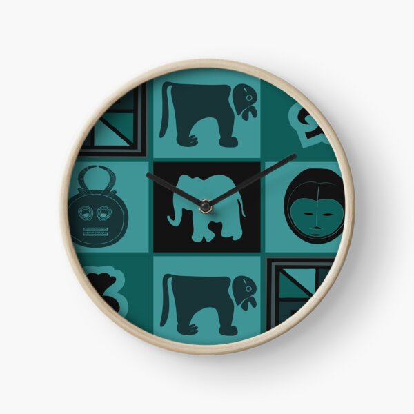 african tribal pattern Clock
