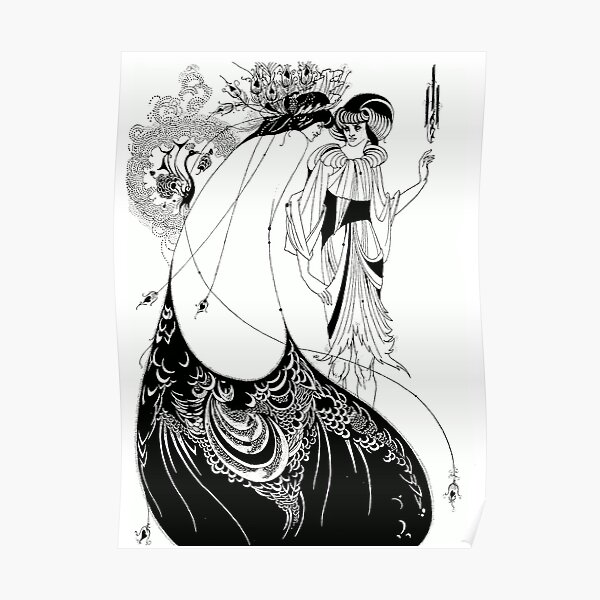 Aubrey Beardsley, Peacock Skirt - Poster