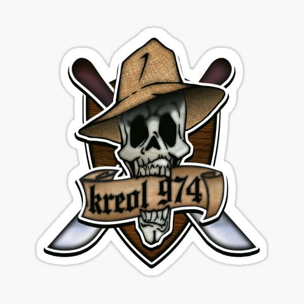 Kreol skull 974 Sticker