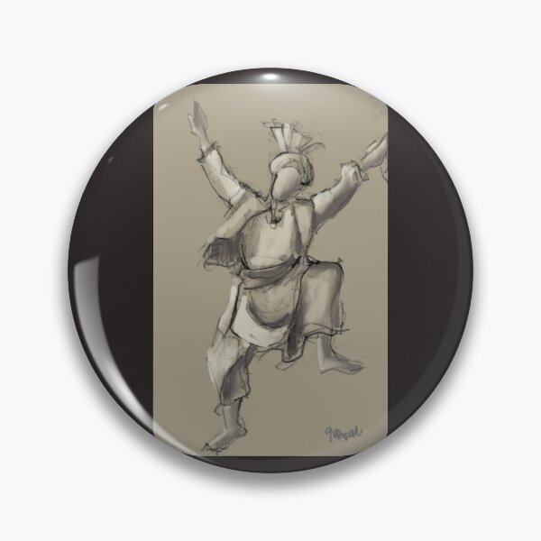 Item preview, Bhangra Dancer Grey designed and sold by Sukhpal Grewal Ethnic Art.