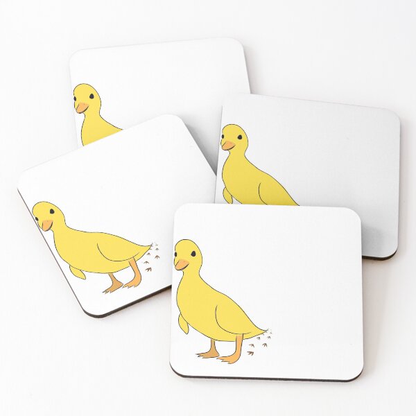 Item preview, cute yellow duck with foot prints designed and sold by Beardeddragon13.