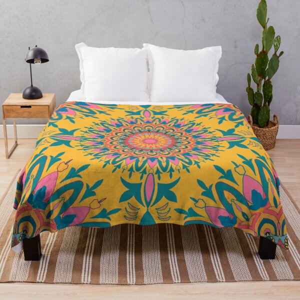 Item preview, Bohemian ethnic patterns yellow colour palette designed and sold by Urvashi Patel.