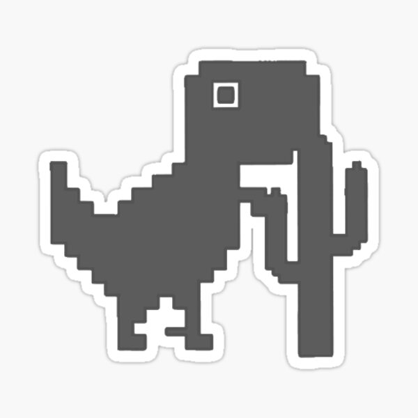 no internet dinosaur game Sticker for Sale by SWGAVA