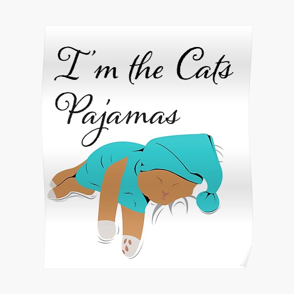 Cats Pajamas Posters Redbubble - meowy christmas pajamas w bunny slippers by pinkob roblox