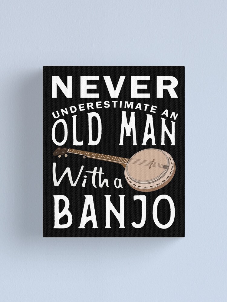 Multicolor 16x16 Designs for Old Men With Banjos Never Underestimate an Old Man with A Banjo Throw Pillow 