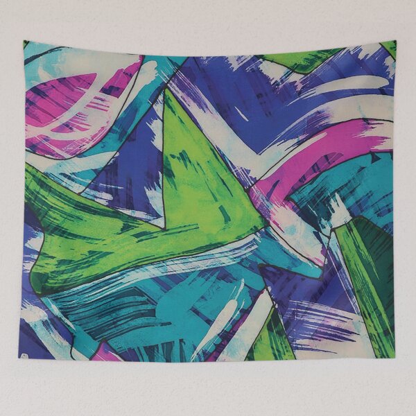 Item preview, Abstract in Turquoise, Royal, and Green designed and sold by Leslie Rogers Todder.