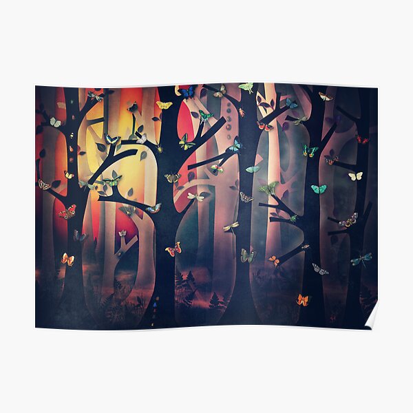 The Woods at Sunset Poster