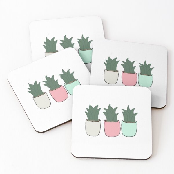 Item preview, small plants in pastel pots designed and sold by cbeaaa.