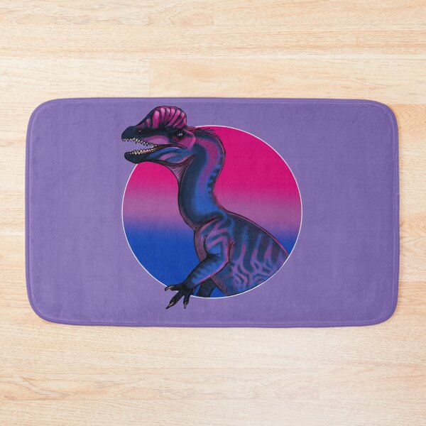 Item preview, PRIDE dinosaurs: Dilophosaurus (bisexual flag) designed and sold by DinoDJ.