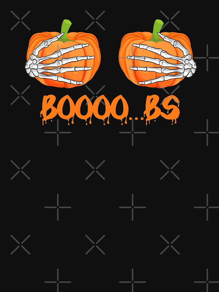 NEW! Skeleton Hands Holding Halloween Pumpkin Boobs Humor T-Shirts S-3XL