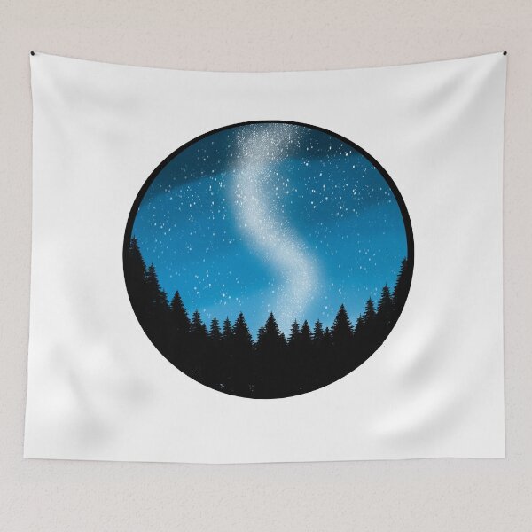 Item preview, Starry Blue Night With Trees designed and sold by LinhlyHarwell13.