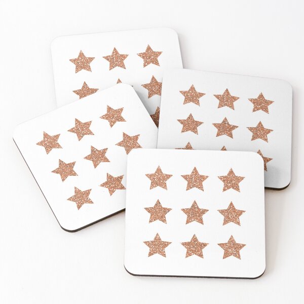 Item preview, Copper Orange Glitter Stars designed and sold by Brighterbykate.