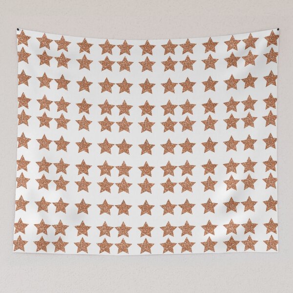 Item preview, Copper Orange Glitter Stars designed and sold by Brighterbykate.