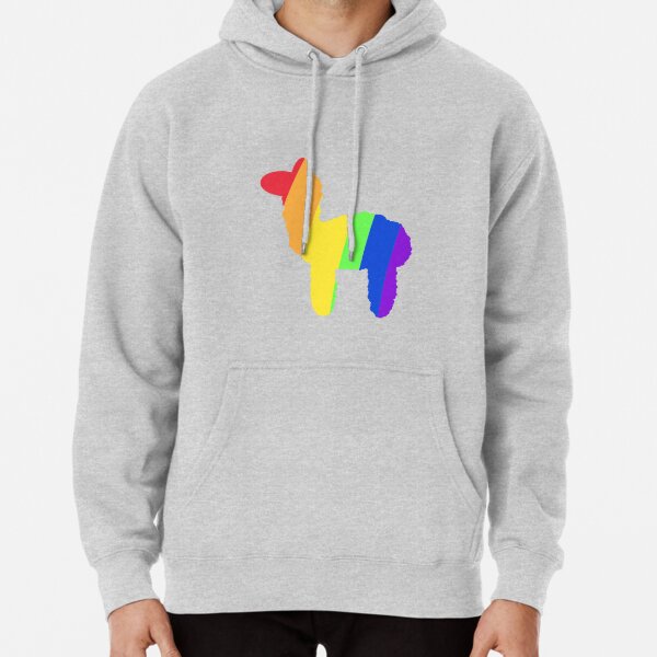 Rainbow alpaca Pullover Hoodie