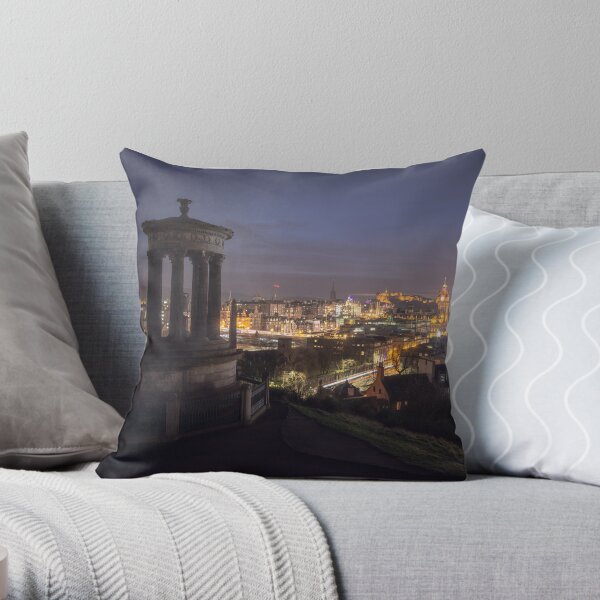 Edinburgh, Scotland (Long Exposure) Throw Pillow