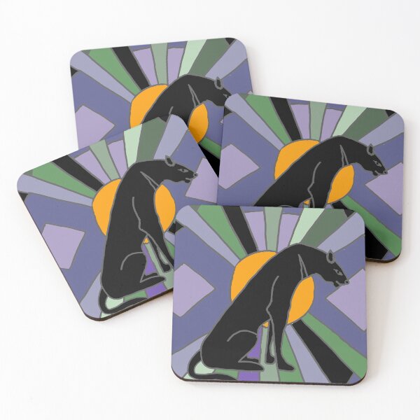 Item preview, Artsy Cool Panther Cat Art Deco designed and sold by Nature's Fancy.