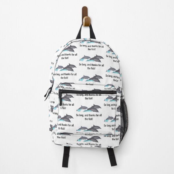 Item preview, So Long and Thanks For All The Fish Quote Hitchhiker’s Dolphins designed and sold by Rocket Fox.