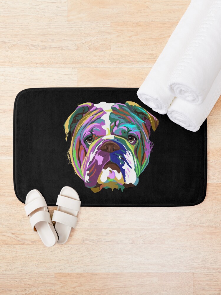 Alternate view of English Bulldog Splash Bath Mat