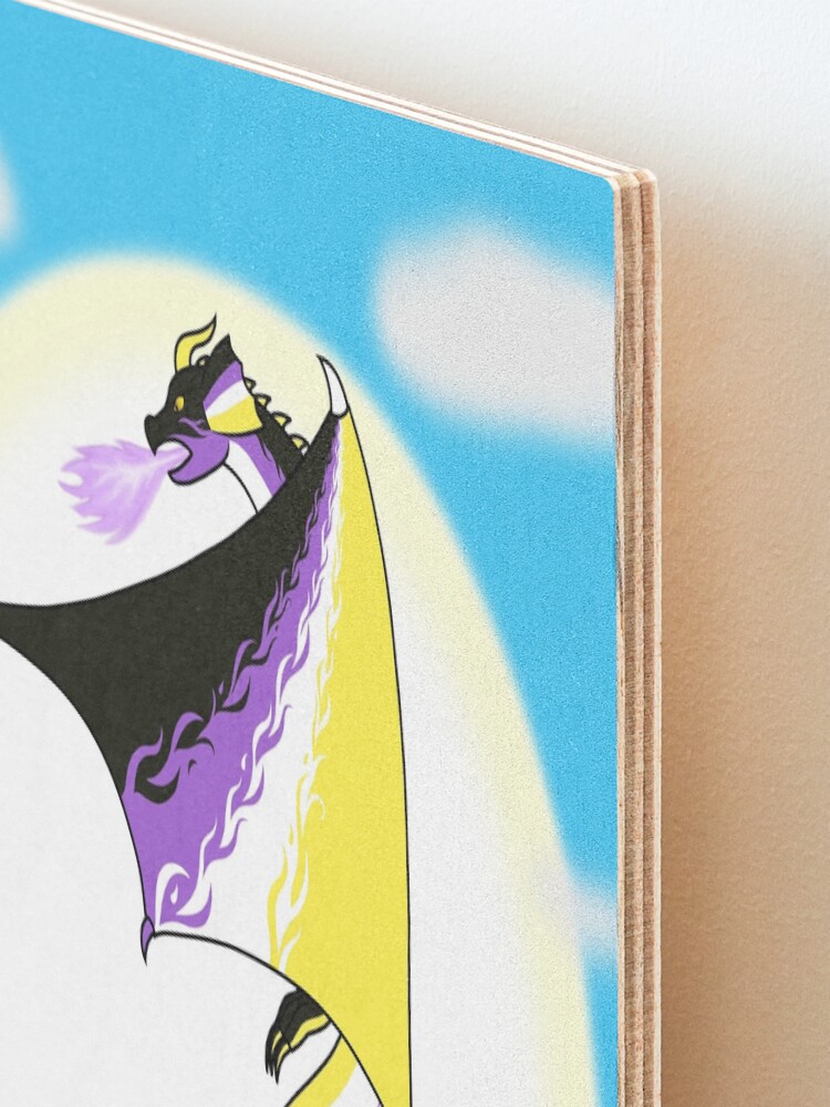 Alternate view of Fly With Pride, Dragon Series - Nonbinary Mounted Print
