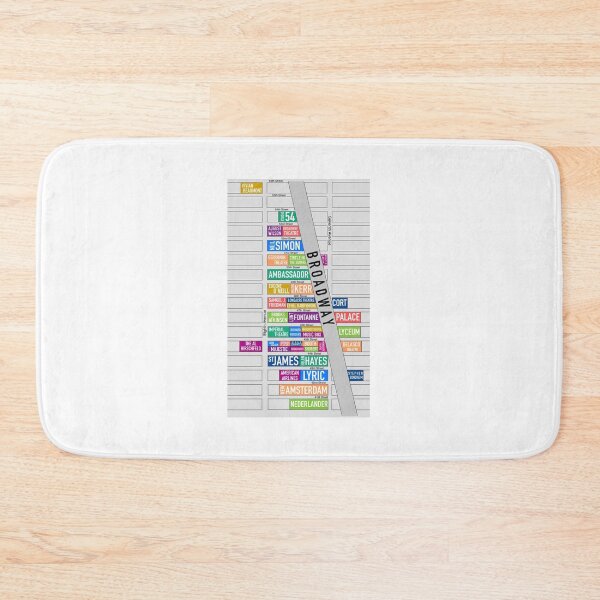 Item preview, Broadway Theaters Map- New York City (Diagonal) designed and sold by BroadwayDesignz.