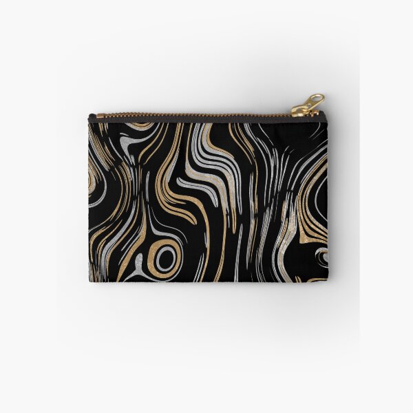 Item preview, Liquid Marble Swirls Gold Silver on Black designed and sold by WisdomInspired.