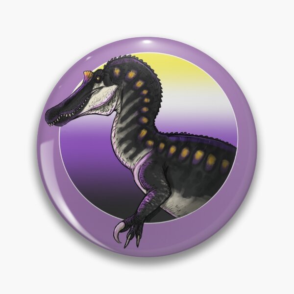 Artikelvorschau, PRIDE Dinosaurier: Baryonyx (nicht-binäre Flagge) entworfen und verkauft von DinoDJ.