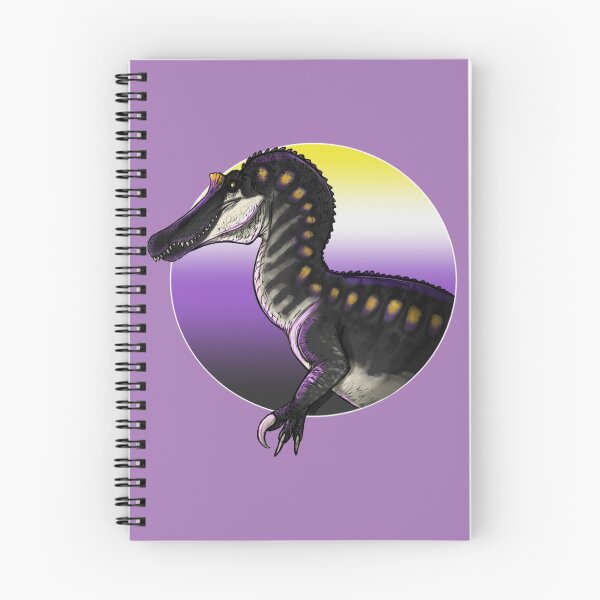 Item preview, PRIDE dinosaurs: Baryonyx (non-binary flag) designed and sold by DinoDJ.
