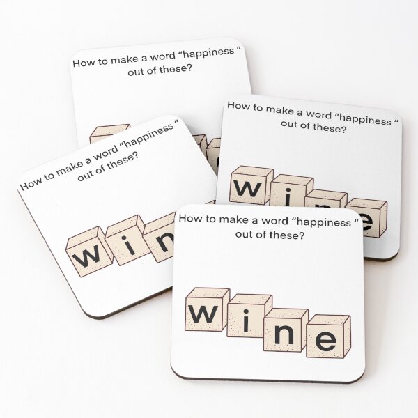 Item preview, How to make happiness out of wine  designed and sold by AnnaMelekhina.