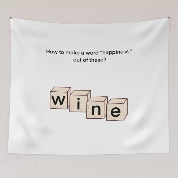 Item preview, How to make happiness out of wine  designed and sold by AnnaMelekhina.