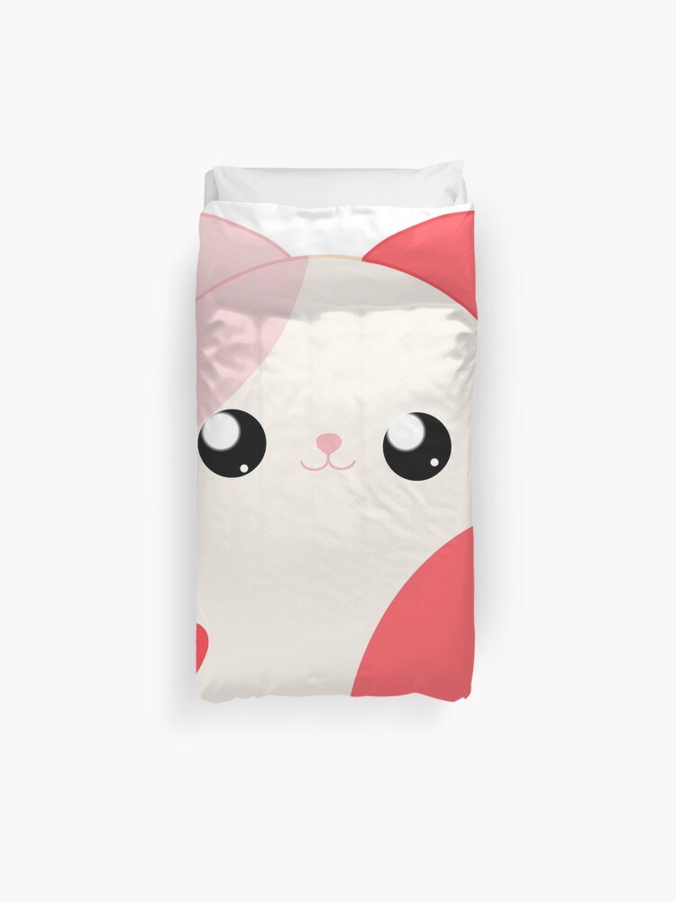 Pink And Red Squishmallow Cat Duvet Cover By Lola Ly Redbubble