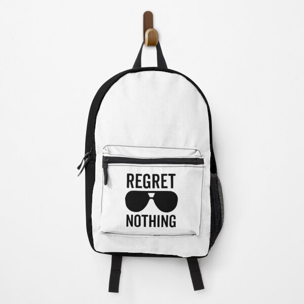 Item preview, Regret Nothing Funny Sarcastic Motivational Quote designed and sold by quarantine81.
