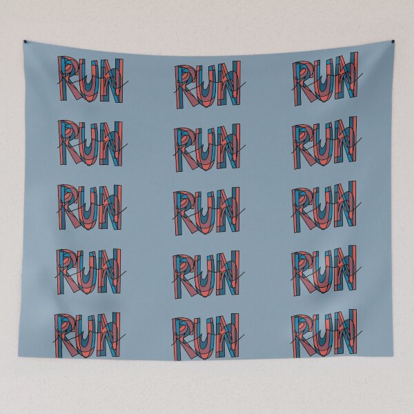 Item preview, Red, Blue, and Purple Run Doodle designed and sold by klaireep.