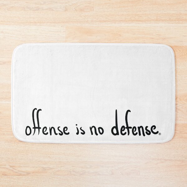 Item preview, Offense is no defense | blck script designed and sold by agnumasalis.