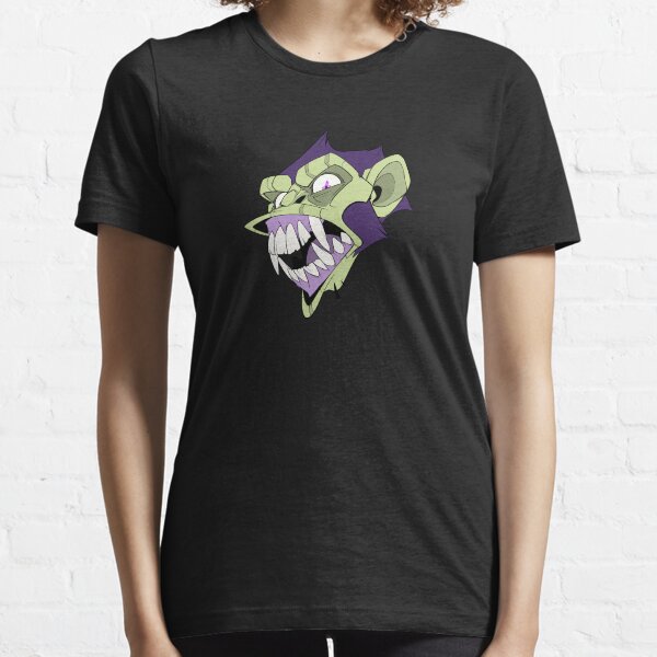 Angry Monkey - Purple/Green No Text Essential T-Shirt