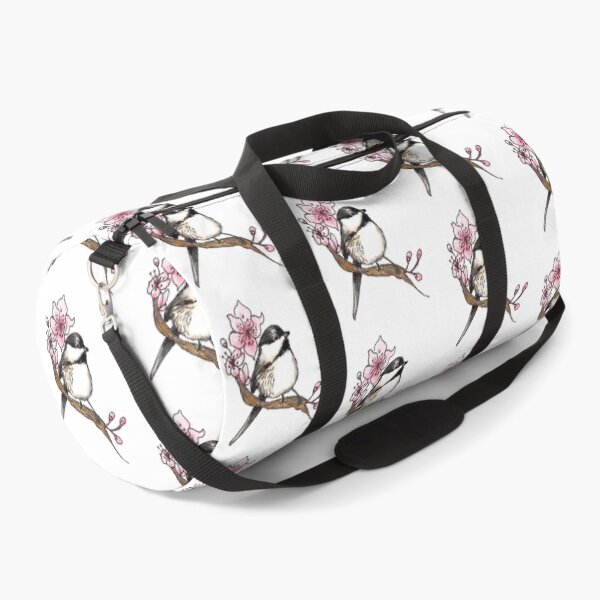 Chickadee Spring Bird Duffle Bag