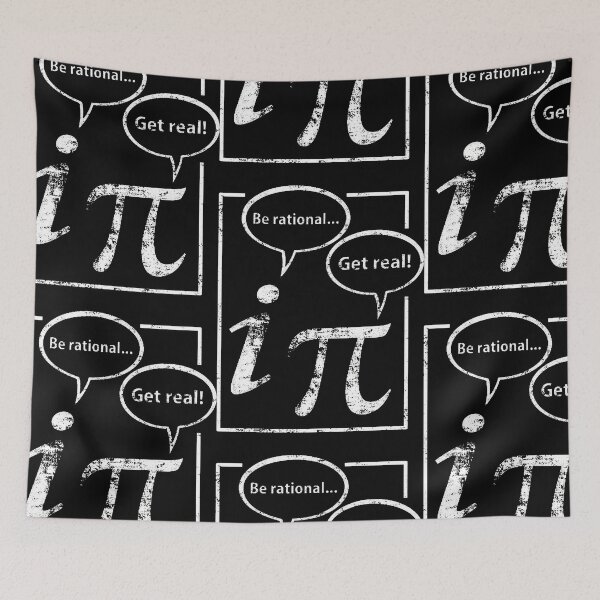 Item preview,  get real. Two standing math symbols. Discuss mathematical real and rational numbers. Great math gift. designed and sold by designMarks.