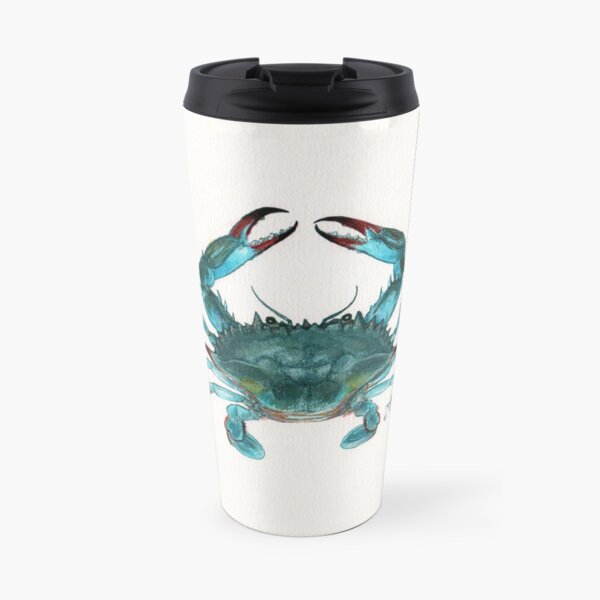"Blue Crab" by Amber Marine, watercolor painting, © 2013 Travel Mug
