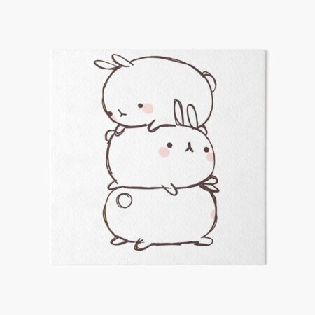 Bunnies Bunny Art Board Print