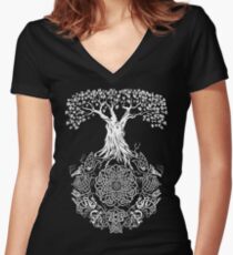Tree of Life Women's Fitted V-Neck T-Shirt