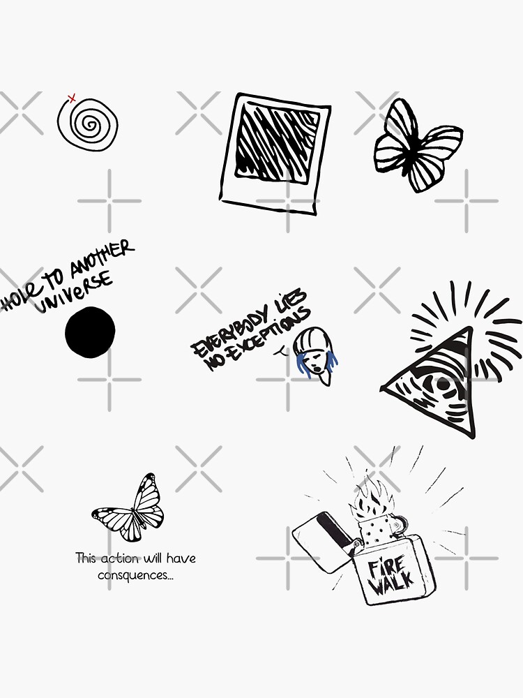 Thumbnail 3 of 3, Sticker, Icon Pattern Life is Strange designed and sold by AmberFTVault.