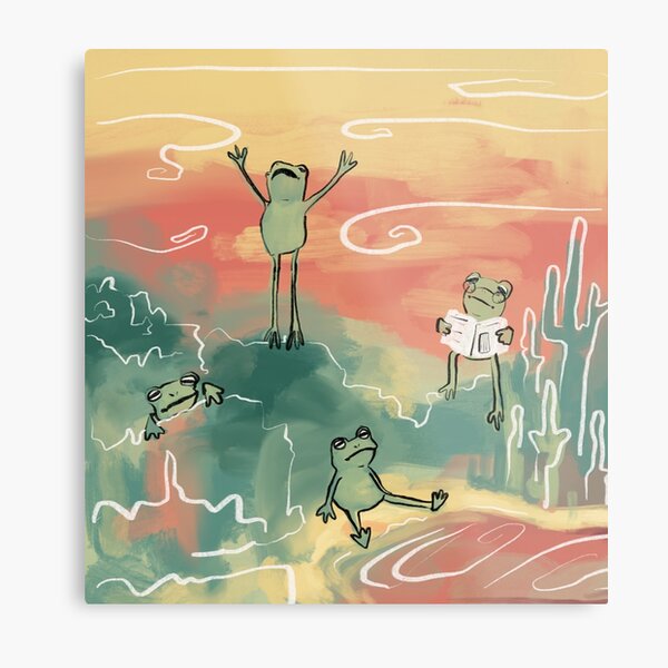 Frogs chilling Metal Print