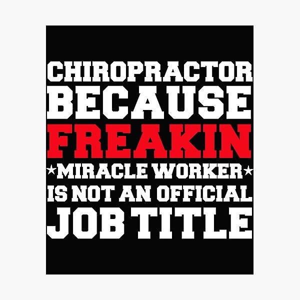 Item preview, Chiropractor because Miracle Worker not a job title designed and sold by losttribe.