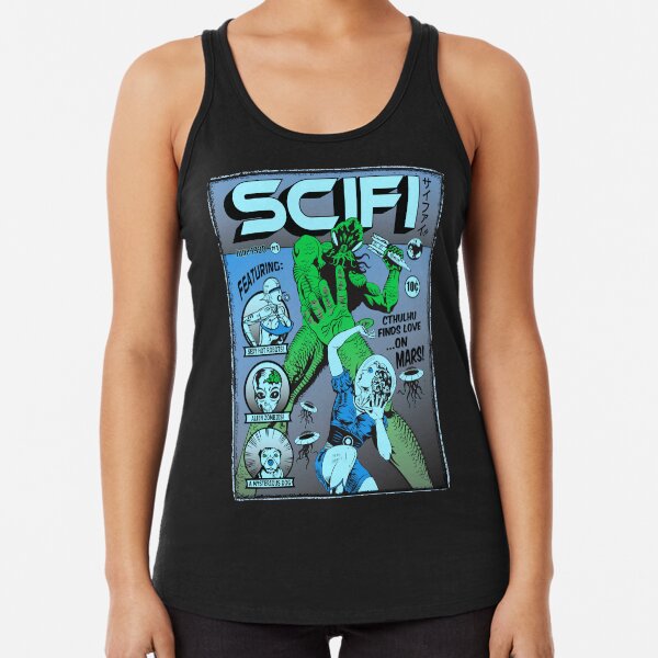 Cthulhu en la portada de SCIFI Camiseta con espalda nadadora