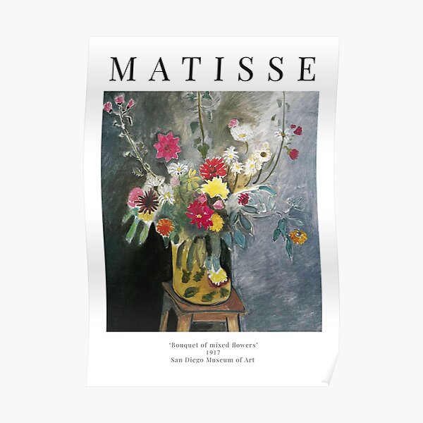 Henri Matisse - Bouquet de fleurs mélangées - Affiche d'exposition Poster