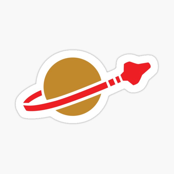 Klassisches Weltraum-Logo Sticker